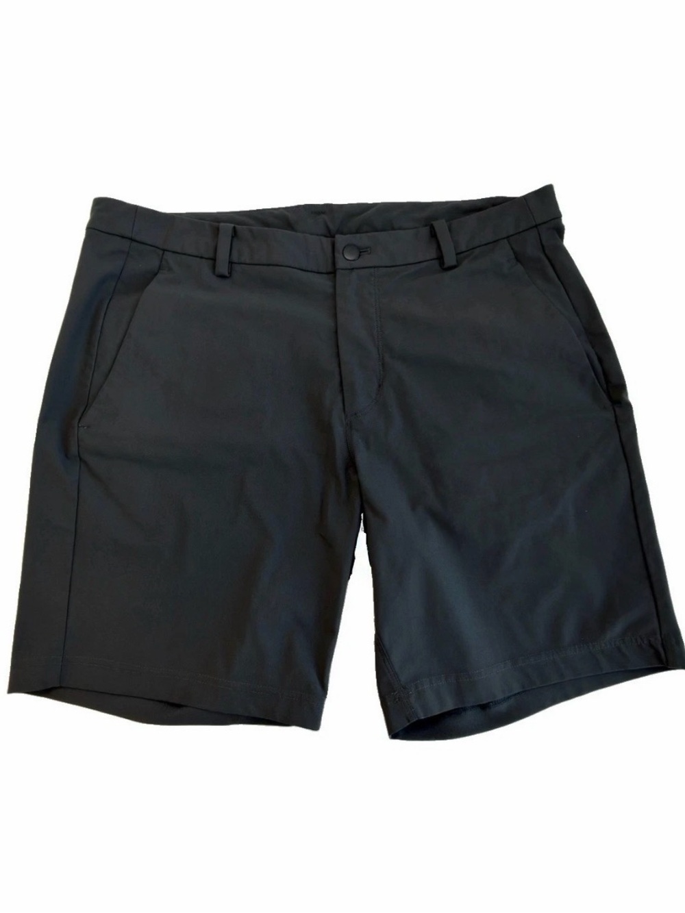 lululemon athletica Charcoal Gray Flat Front 8” inseam 5pckt Shorts size 38 Golf